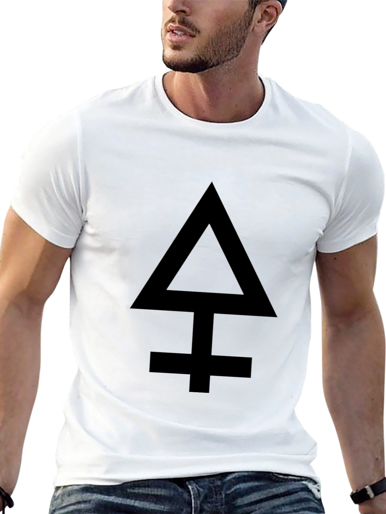 Camiseta Negra con Símbolo Alquímico para Hombre
