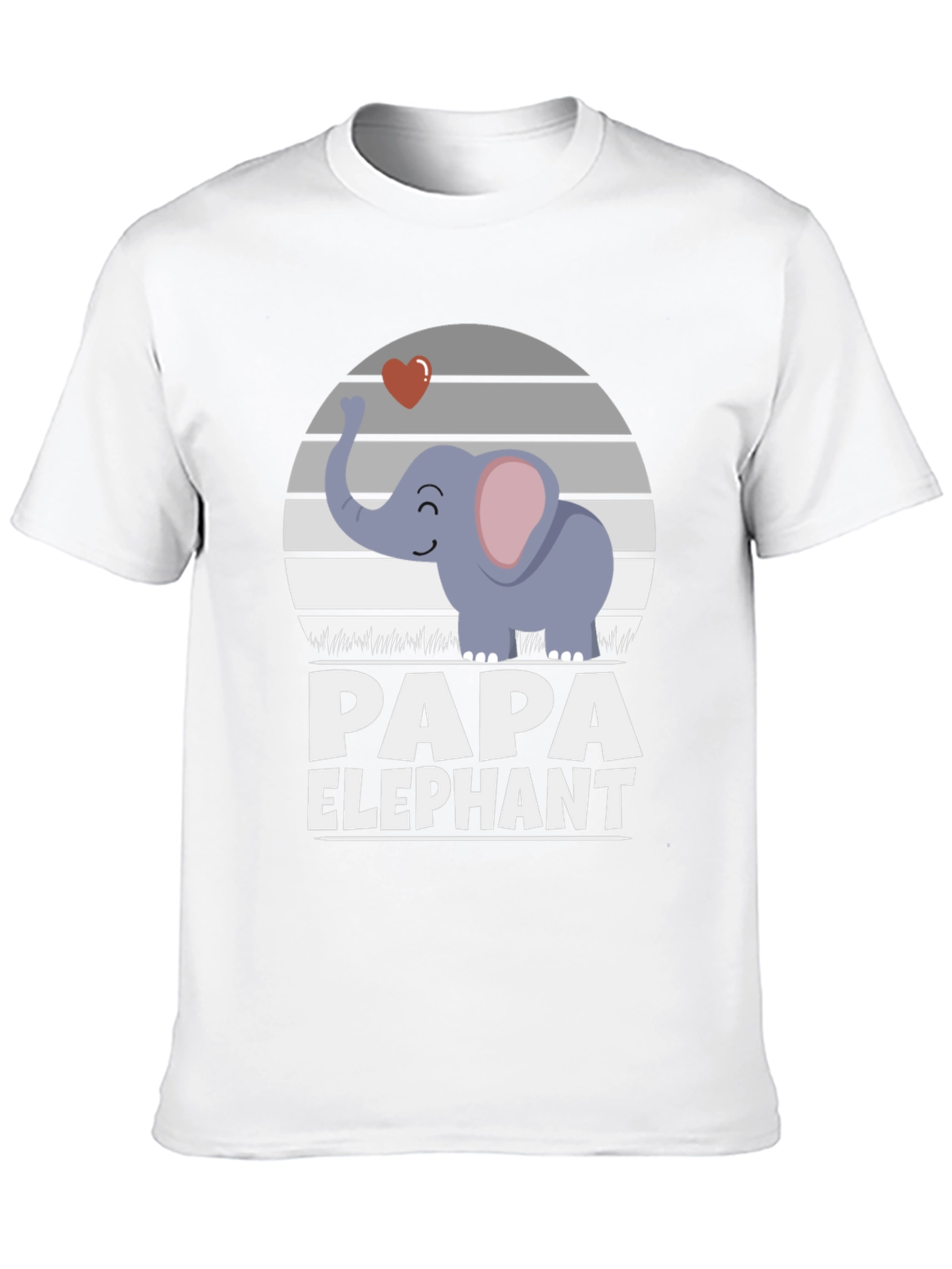 Camiseta Negra Papa Elefante para Hombre