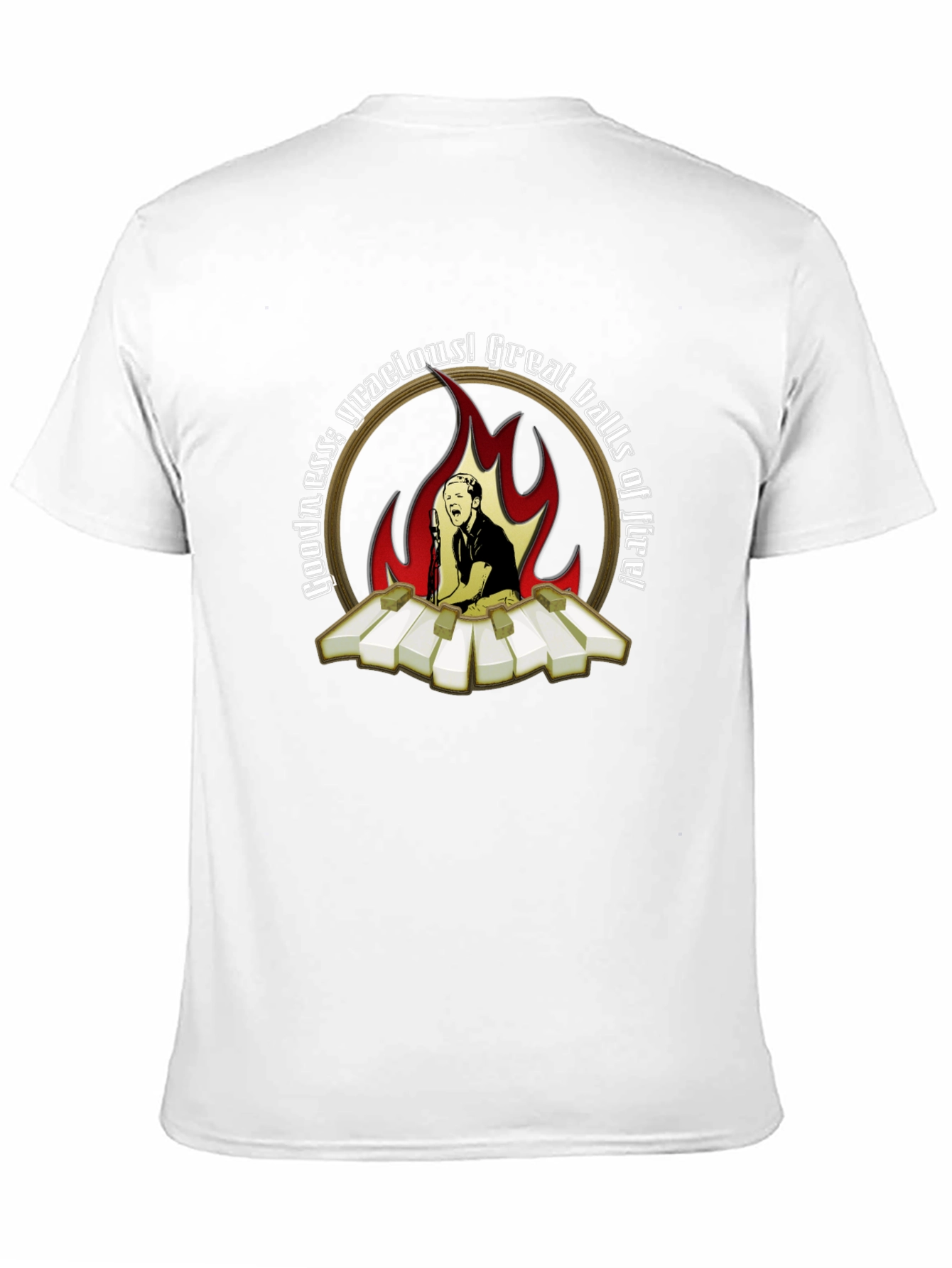 Camiseta Negra con Diseño de Jerry Lee Lewis