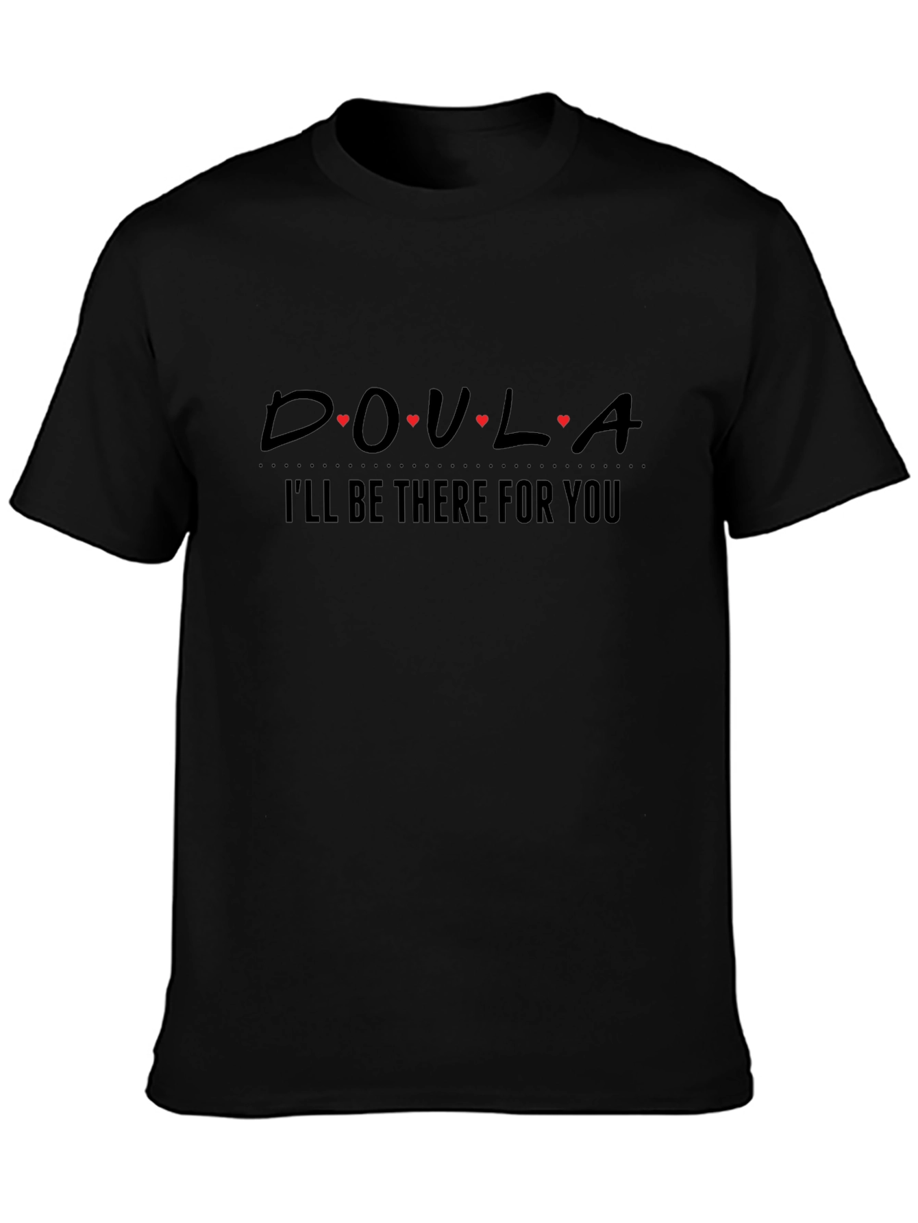 Camiseta Negra Doula - Estaré Ahí Para Ti