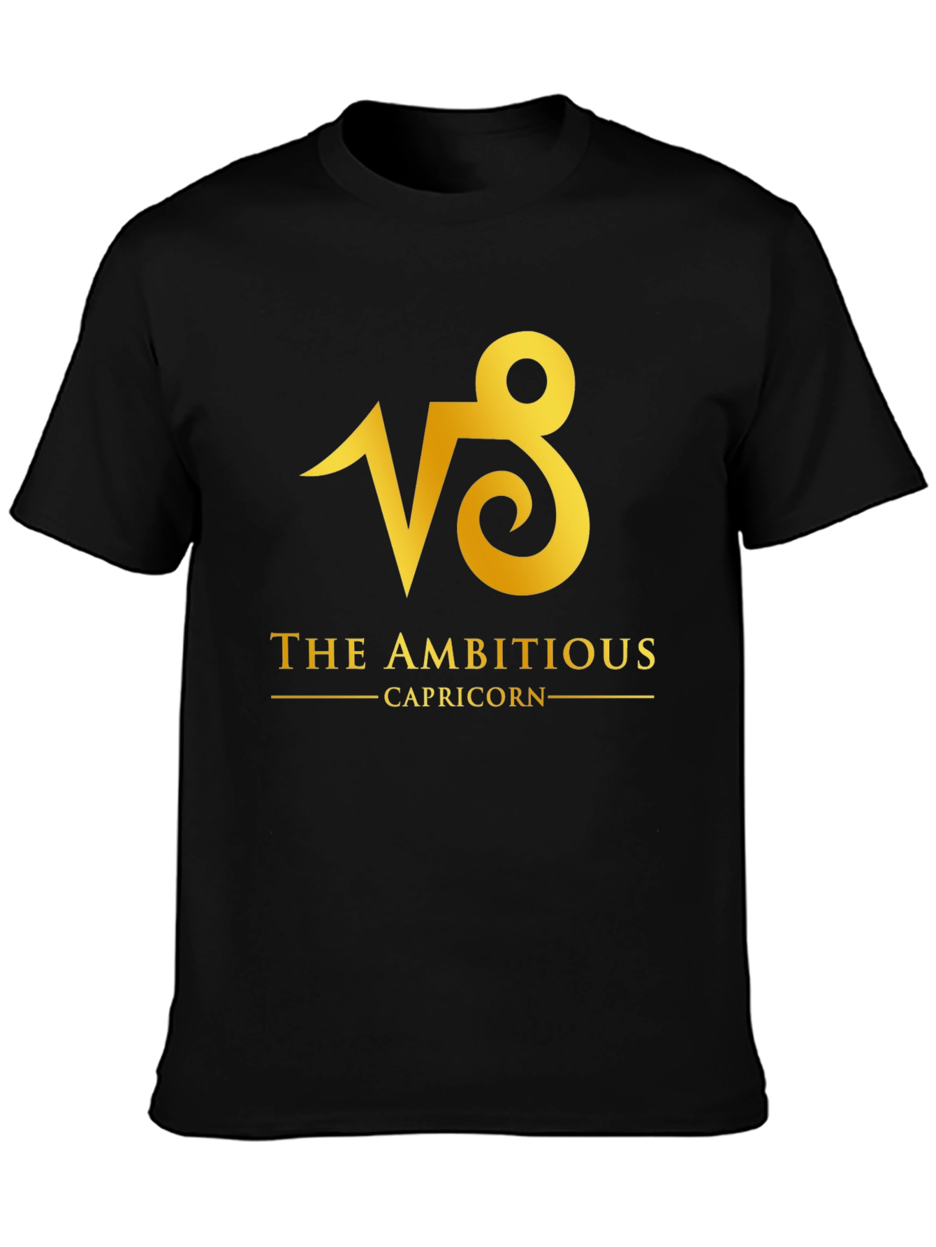 Camiseta Negra Capricornio Ambitious
