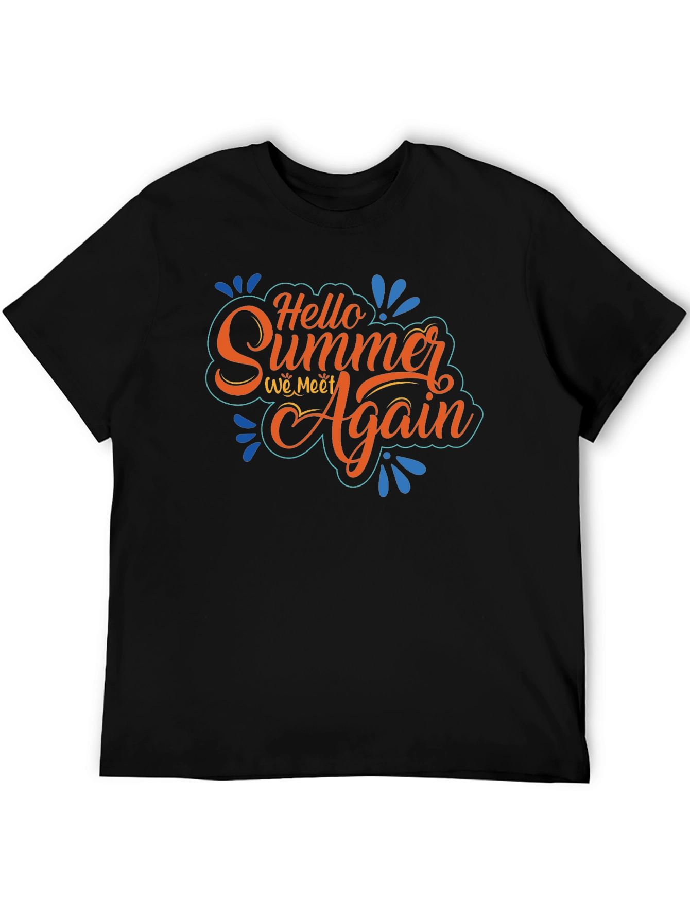 Camiseta Negra Hello Summer We Meet Again