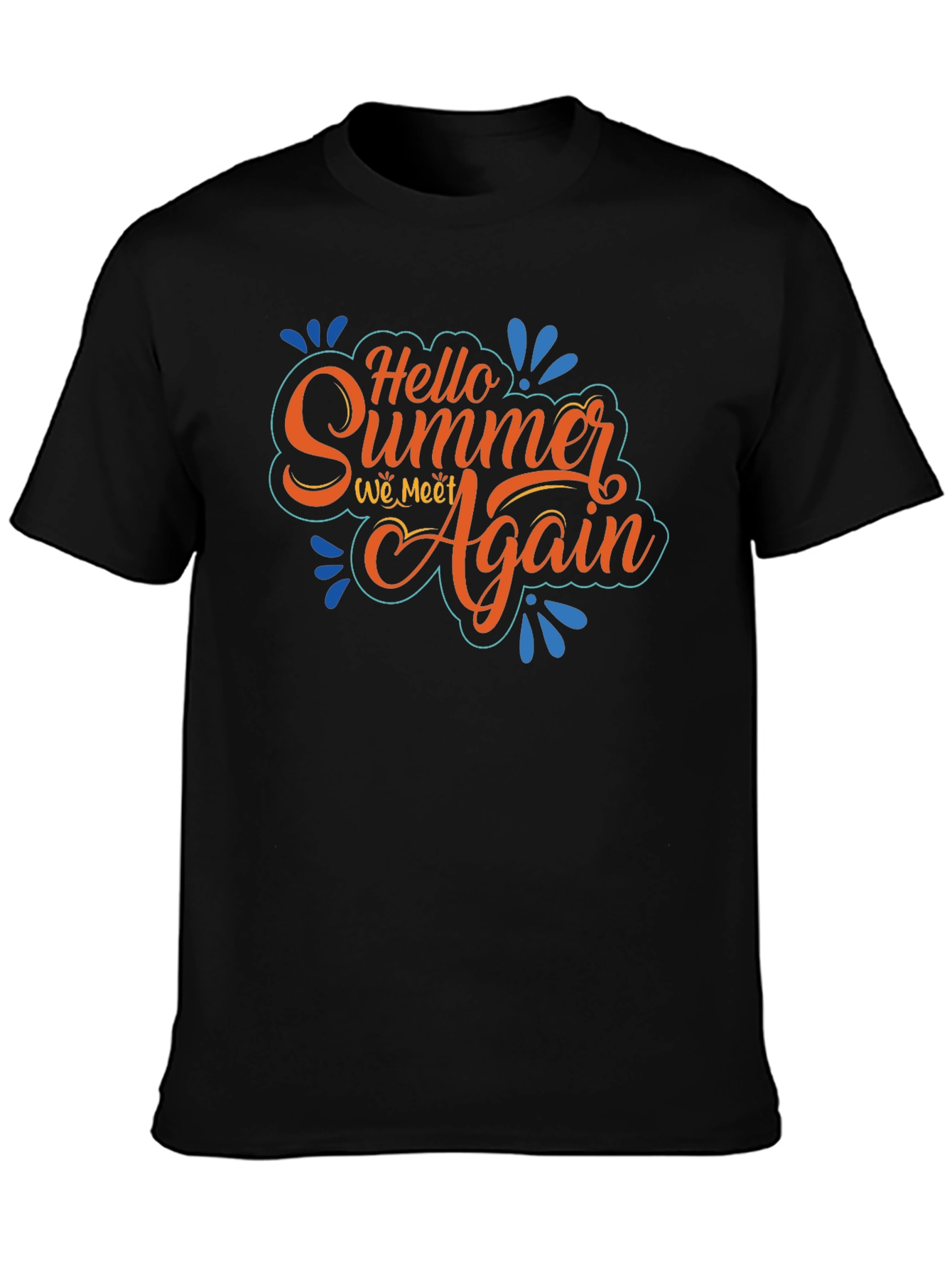 Camiseta Negra Hello Summer We Meet Again