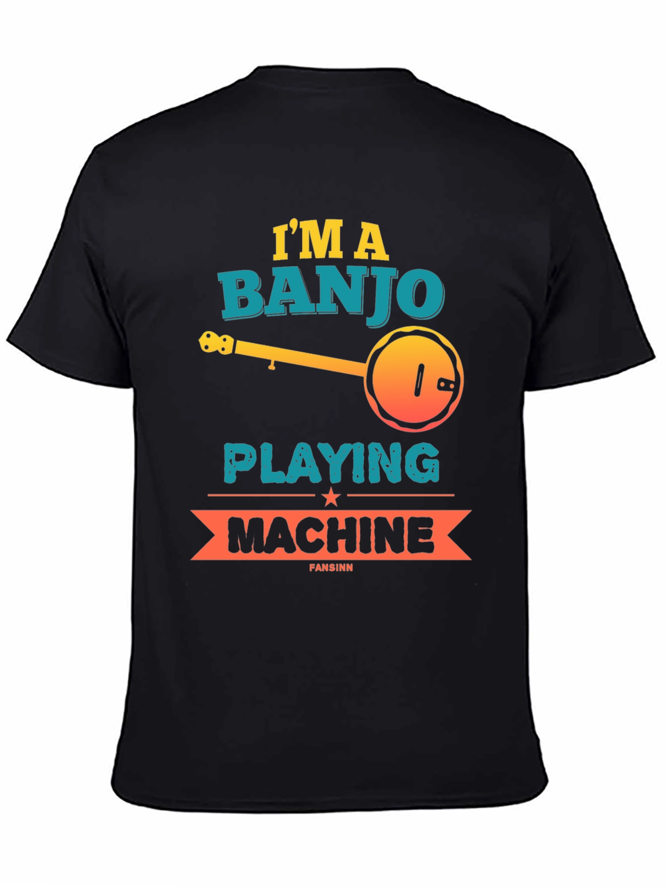 Camiseta Negra Banjo Playing Machine