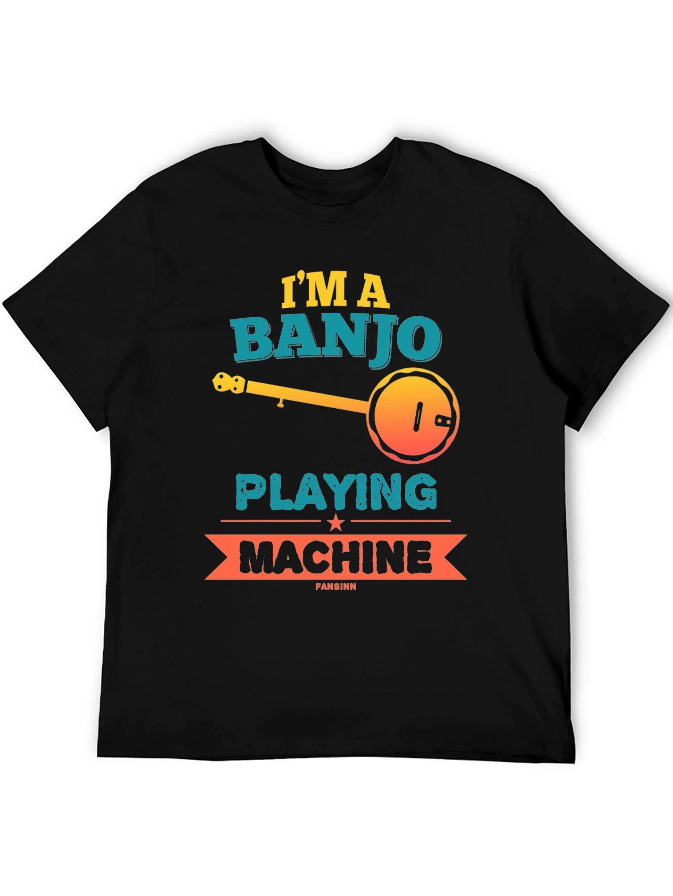 Camiseta Negra Banjo Playing Machine