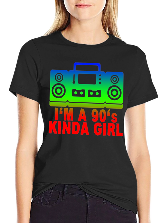 Camiseta Negra Im a 90s Kinda Girl