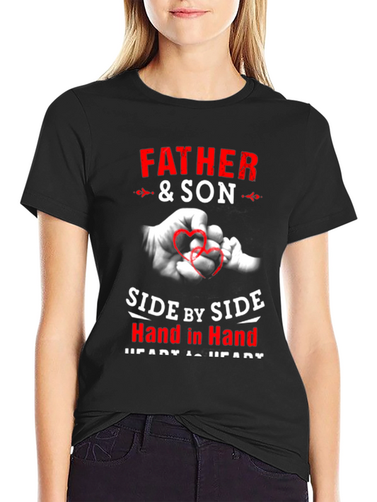 Camiseta Padre e Hijo: Lado a Lado Corazón a Corazón