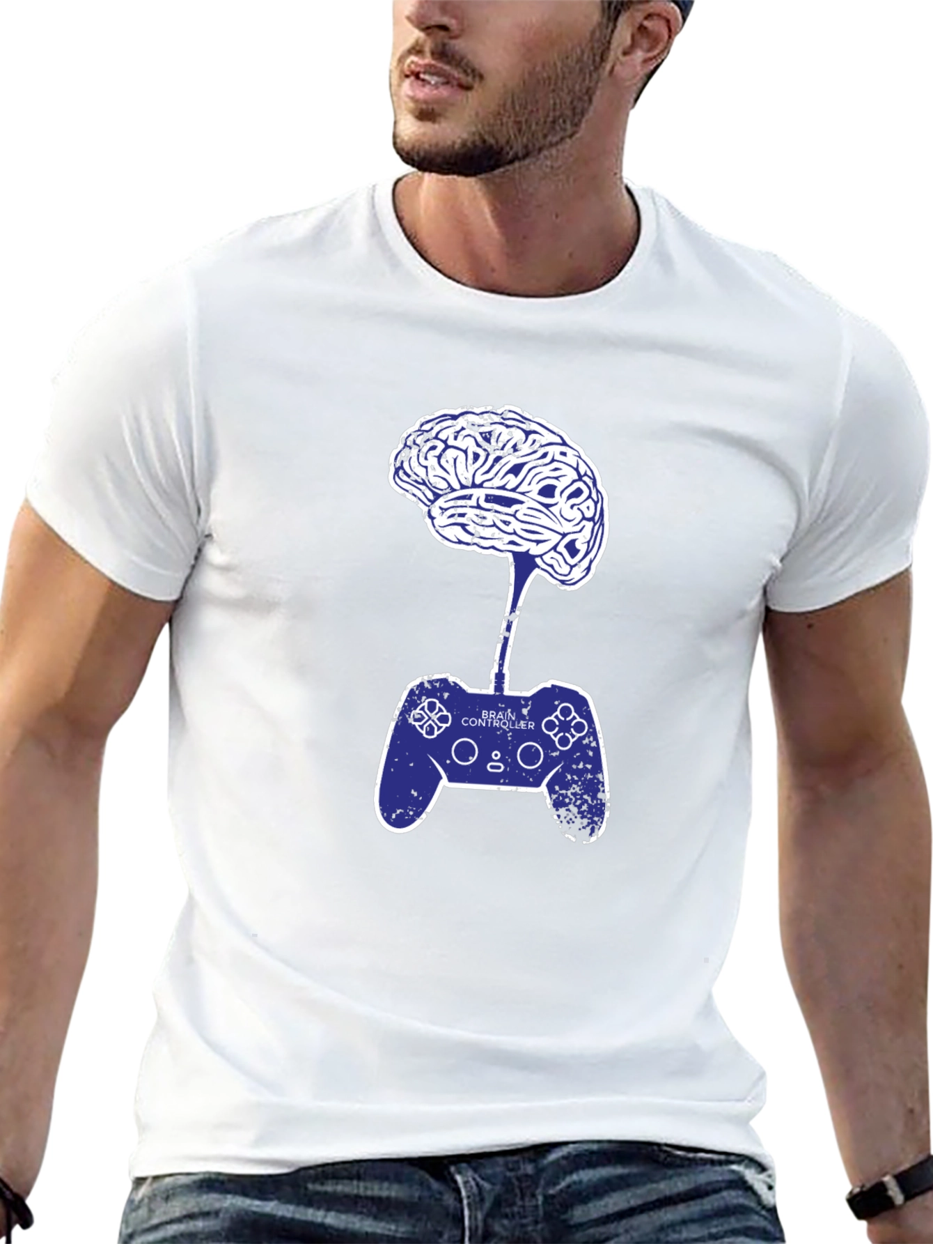 Camiseta Hombre: Cerebro Controlador Videojuegos