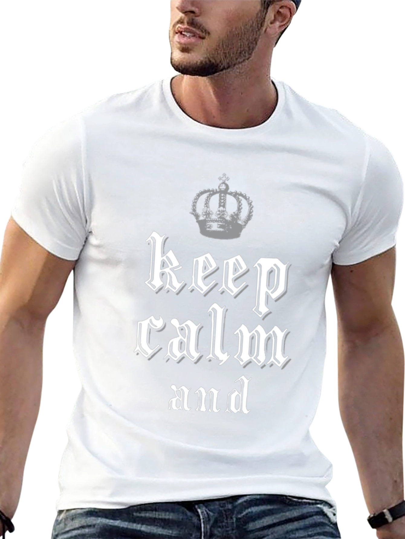 Camiseta Keep Calm Negra para Hombre