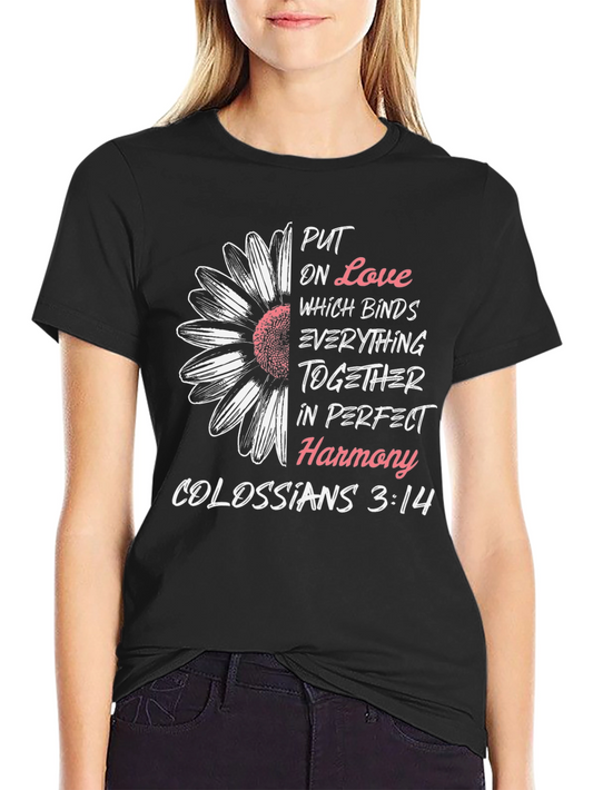 Camiseta Cristiana: Amor y Armonía - Colosenses 3:14