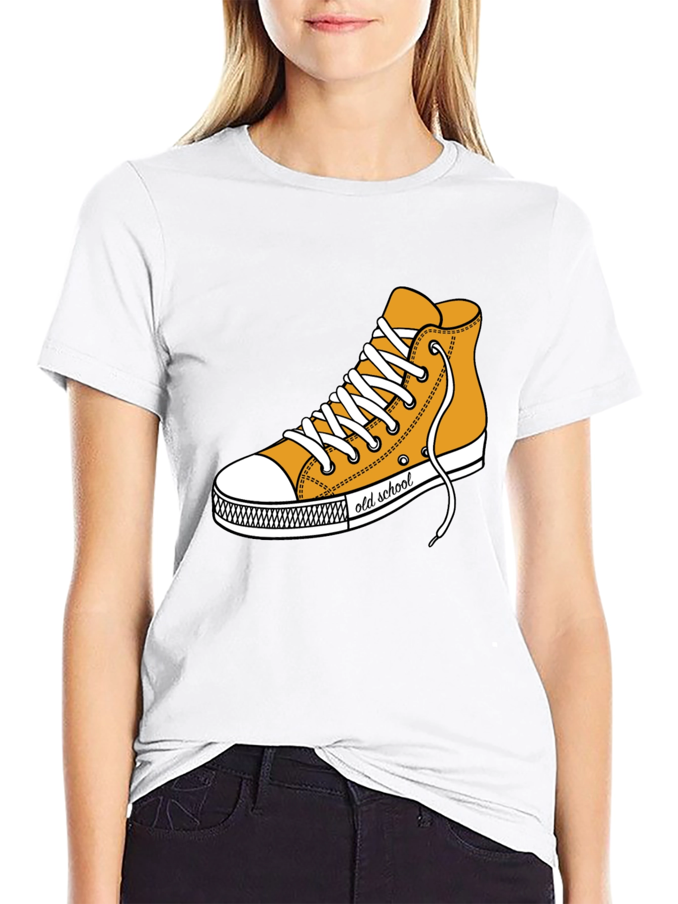Camiseta Negra con Diseño de Tenis Old School