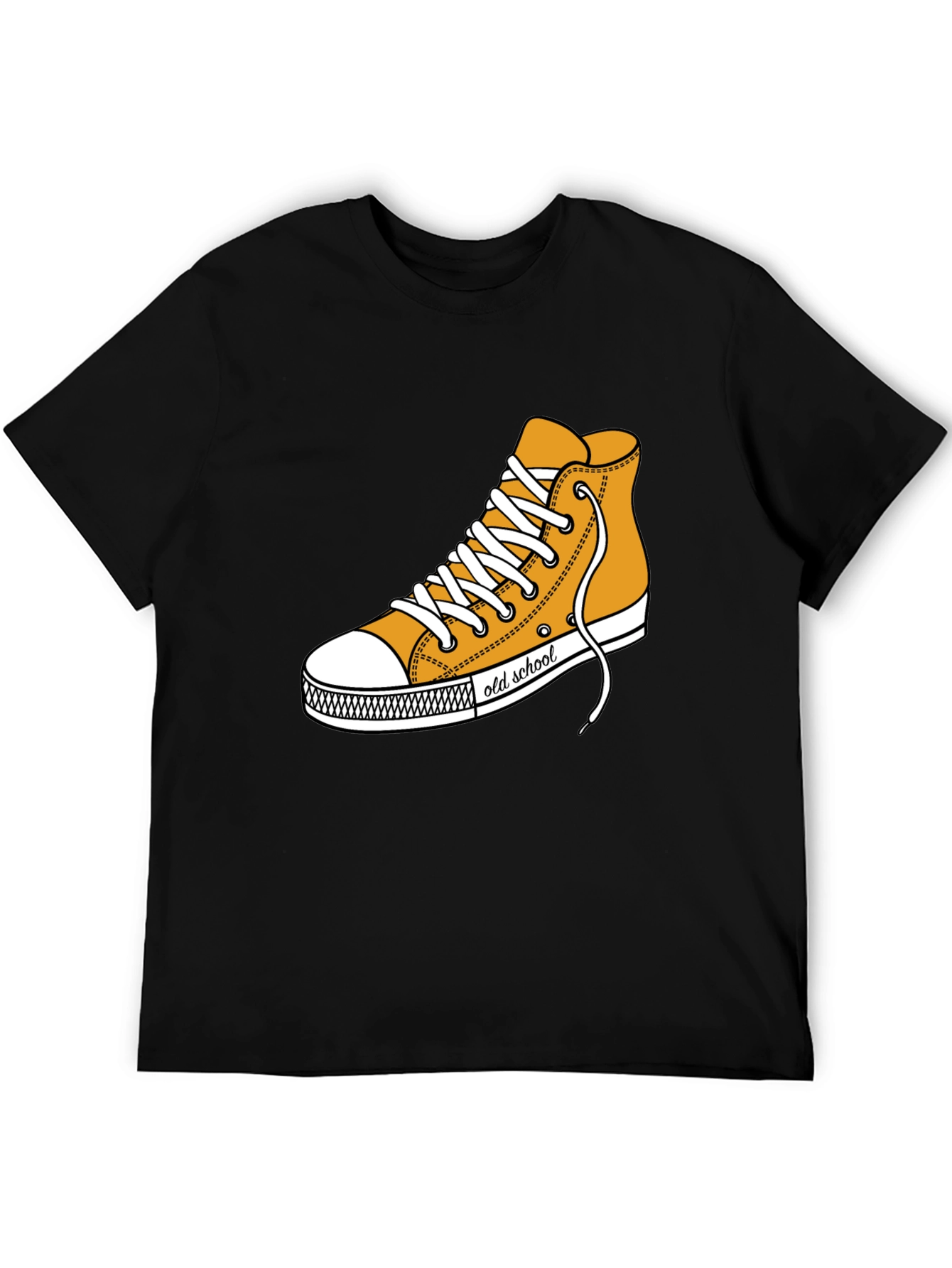 Camiseta Negra con Diseño de Tenis Old School