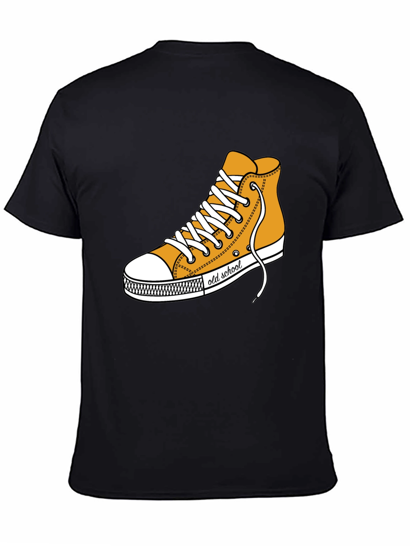 Camiseta Negra con Diseño de Tenis Old School