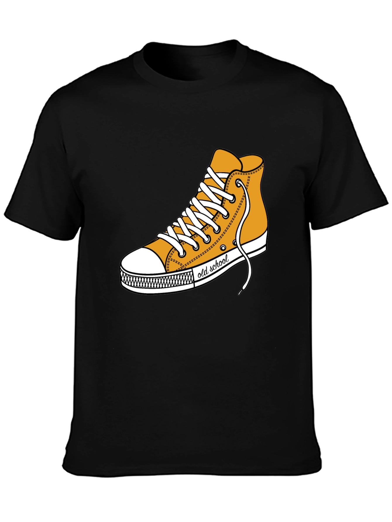 Camiseta Negra con Diseño de Tenis Old School