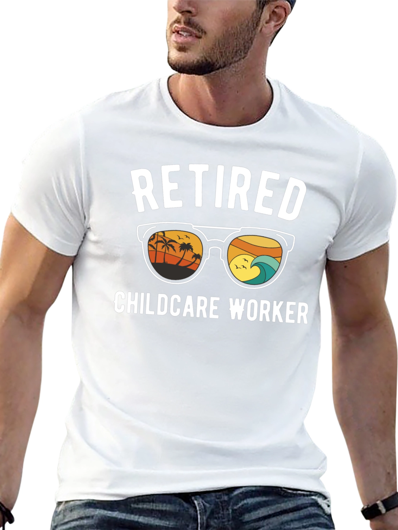 Camiseta Negra de Jubilación para Cuidador Infantil