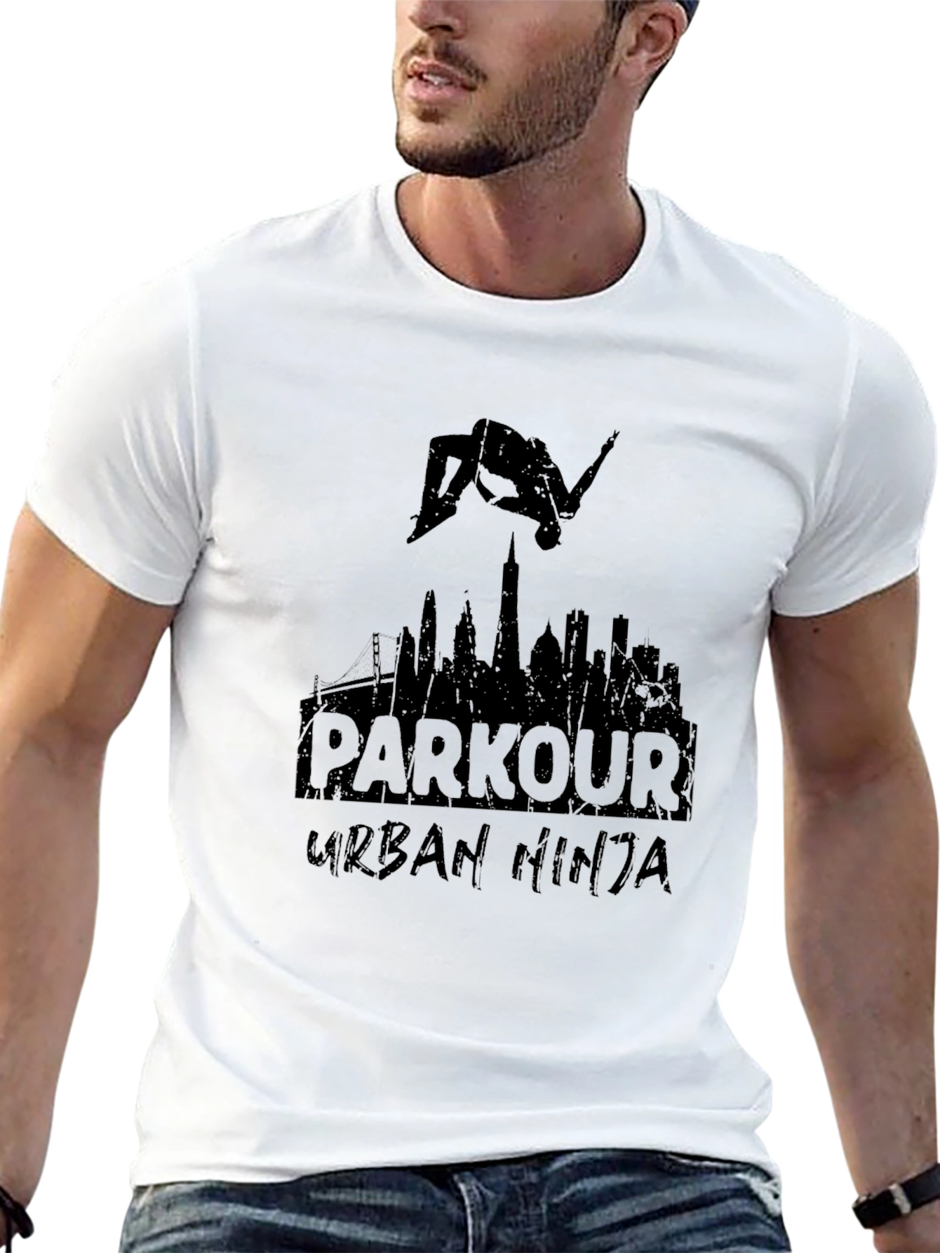 Camiseta Negra Parkour Urban Ninja