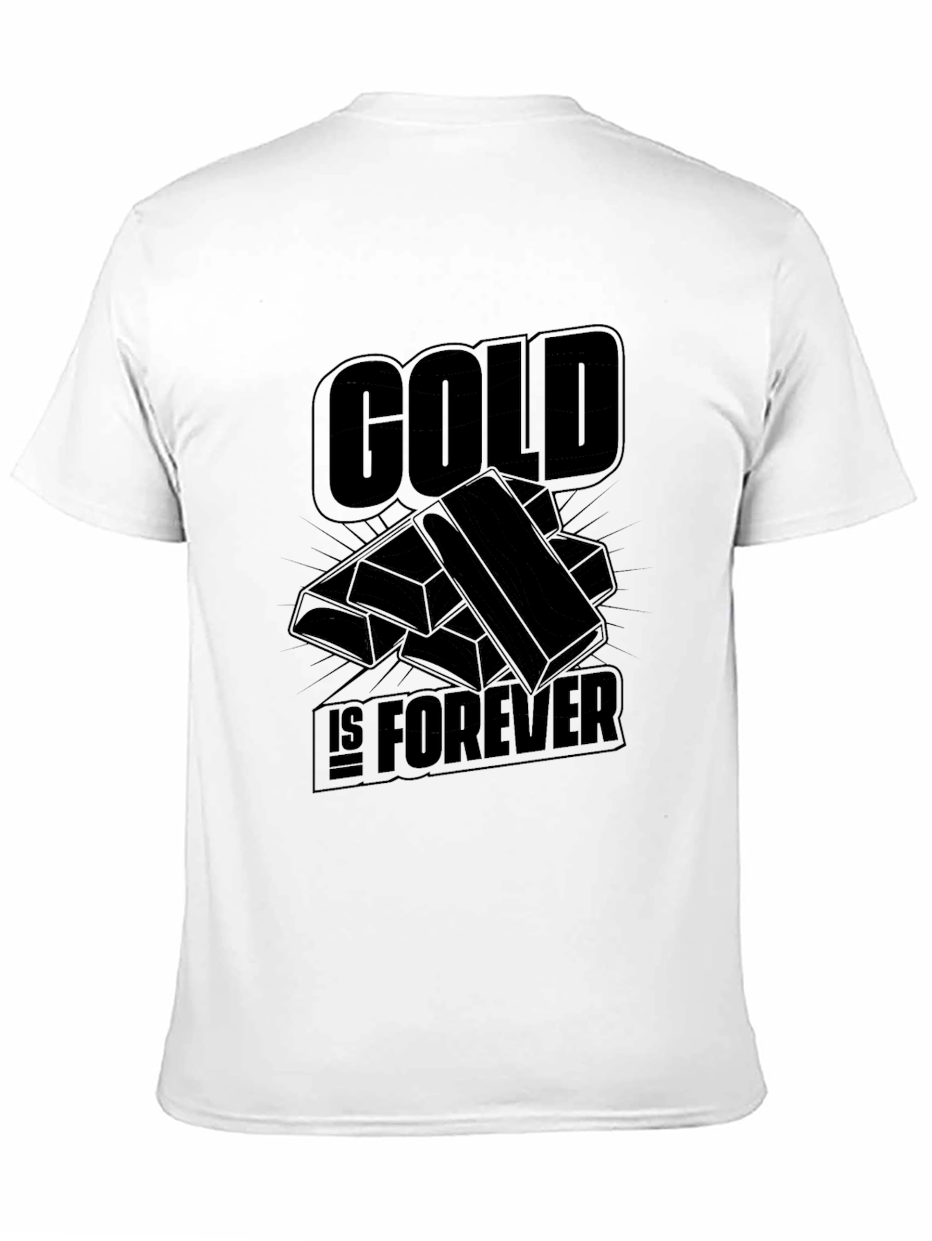 Camiseta Negra Gold is Forever para Hombre
