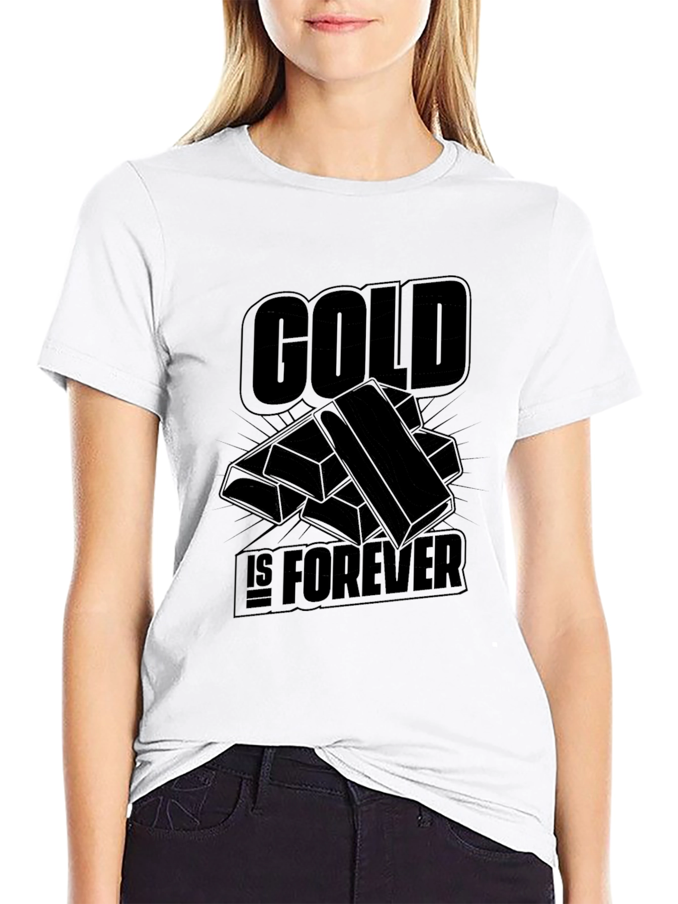 Camiseta Negra Gold is Forever para Hombre