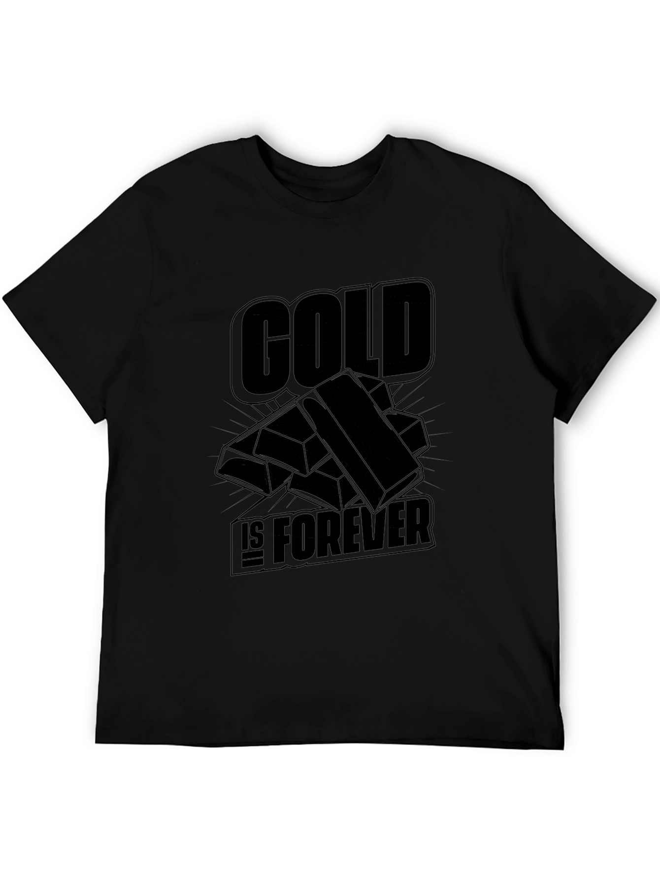 Camiseta Negra Gold is Forever para Hombre