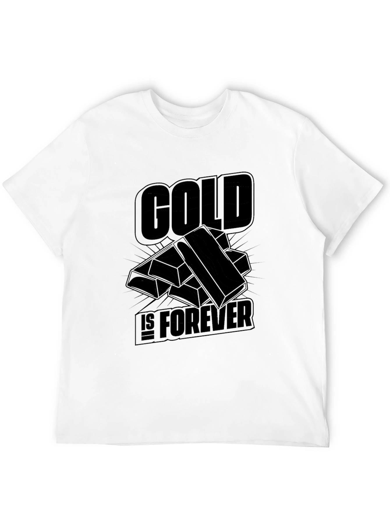 Camiseta Negra Gold is Forever para Hombre