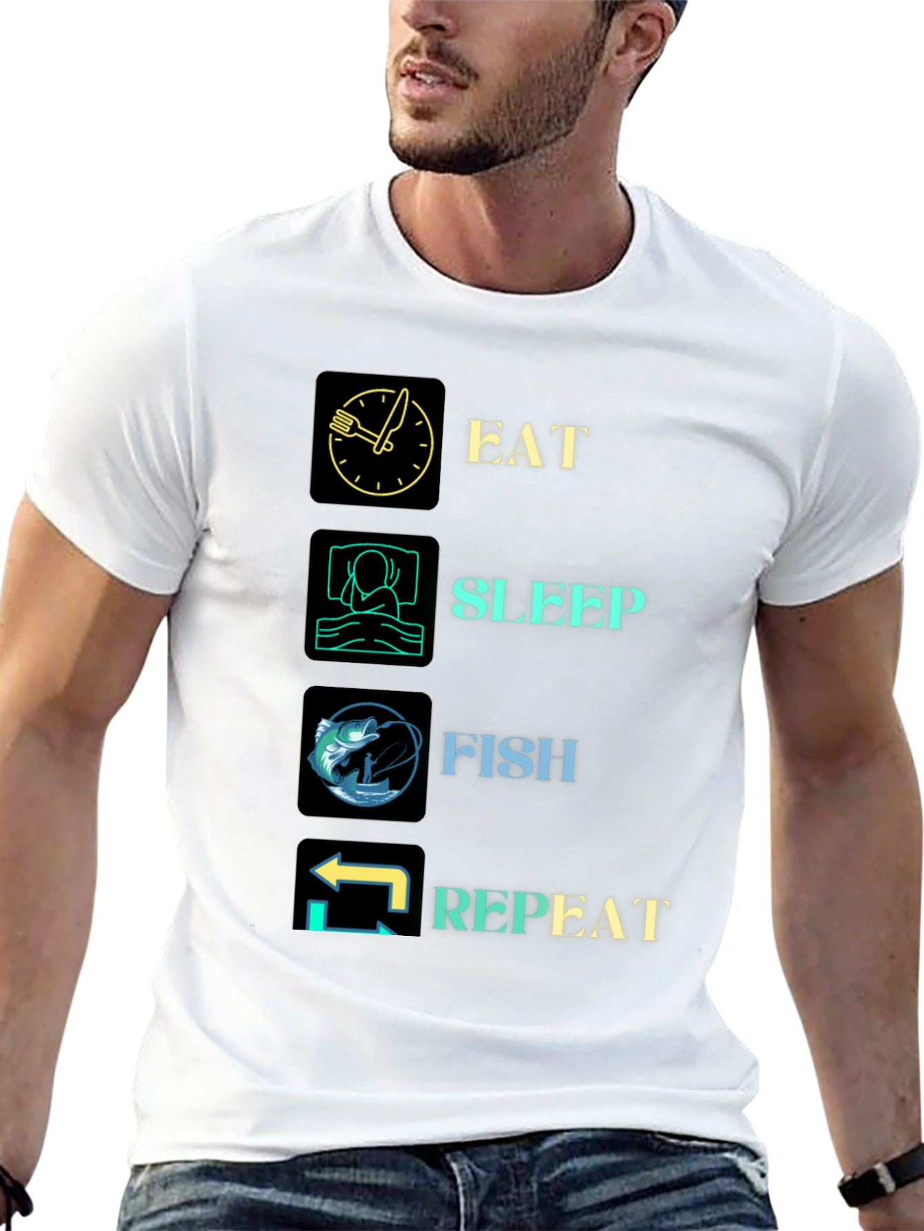 Camiseta Pesca: Come Duerme Pesca Repite