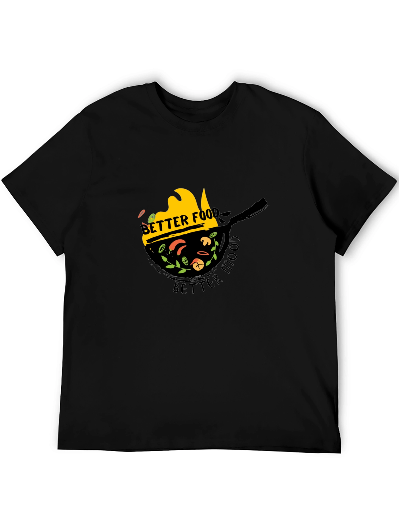 Camiseta Negra Better Food Better Mood