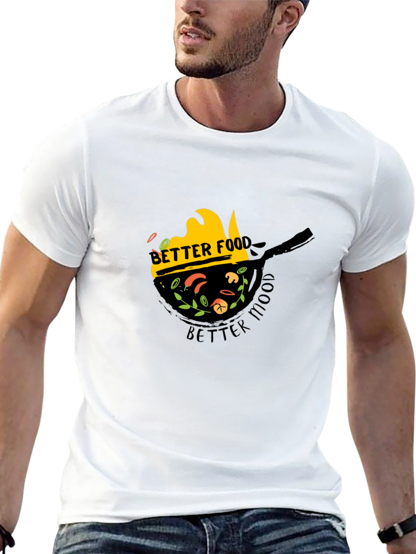 Camiseta Negra Better Food Better Mood