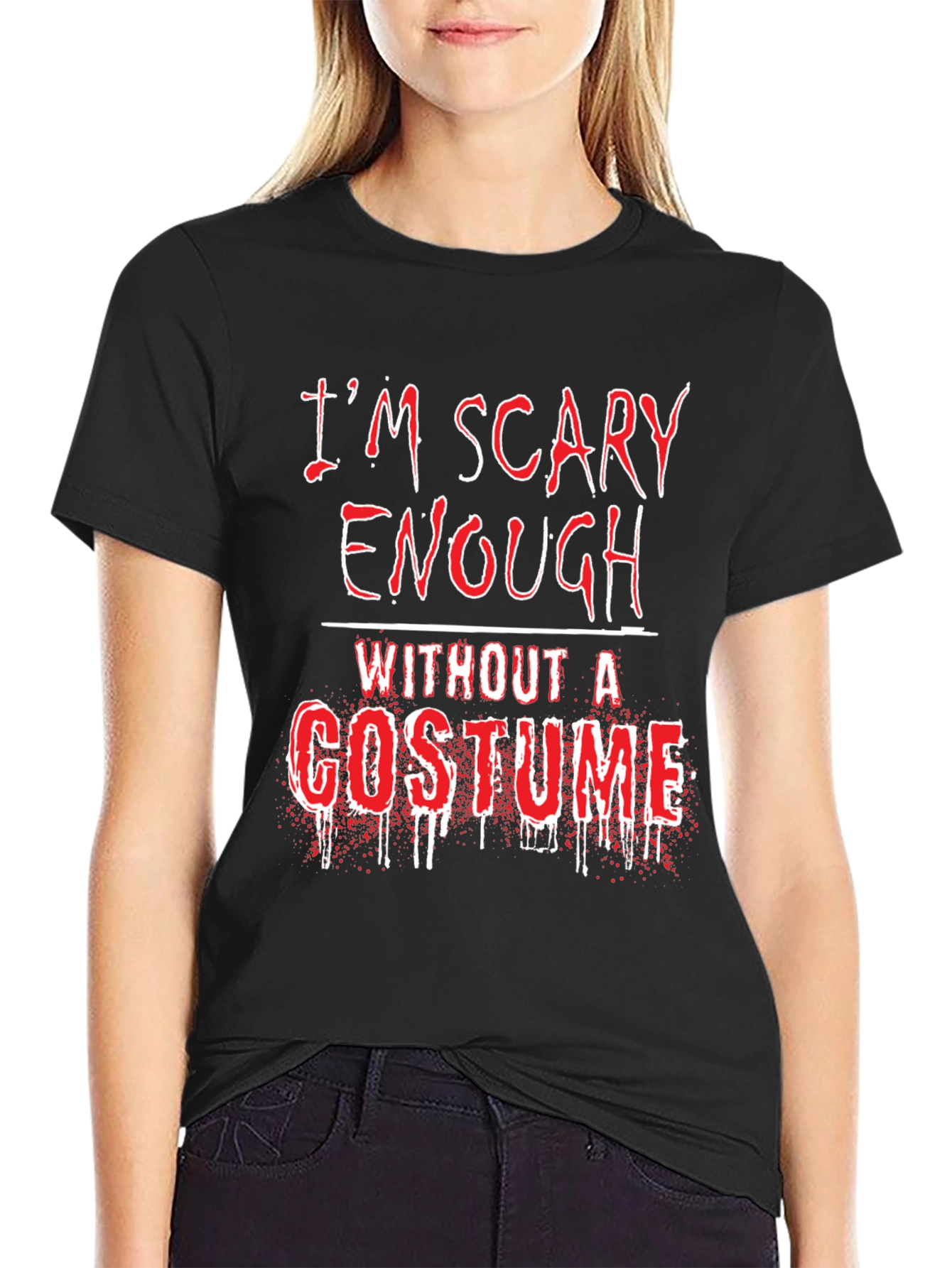 Camiseta Negra: Soy Suficientemente Asustadizo