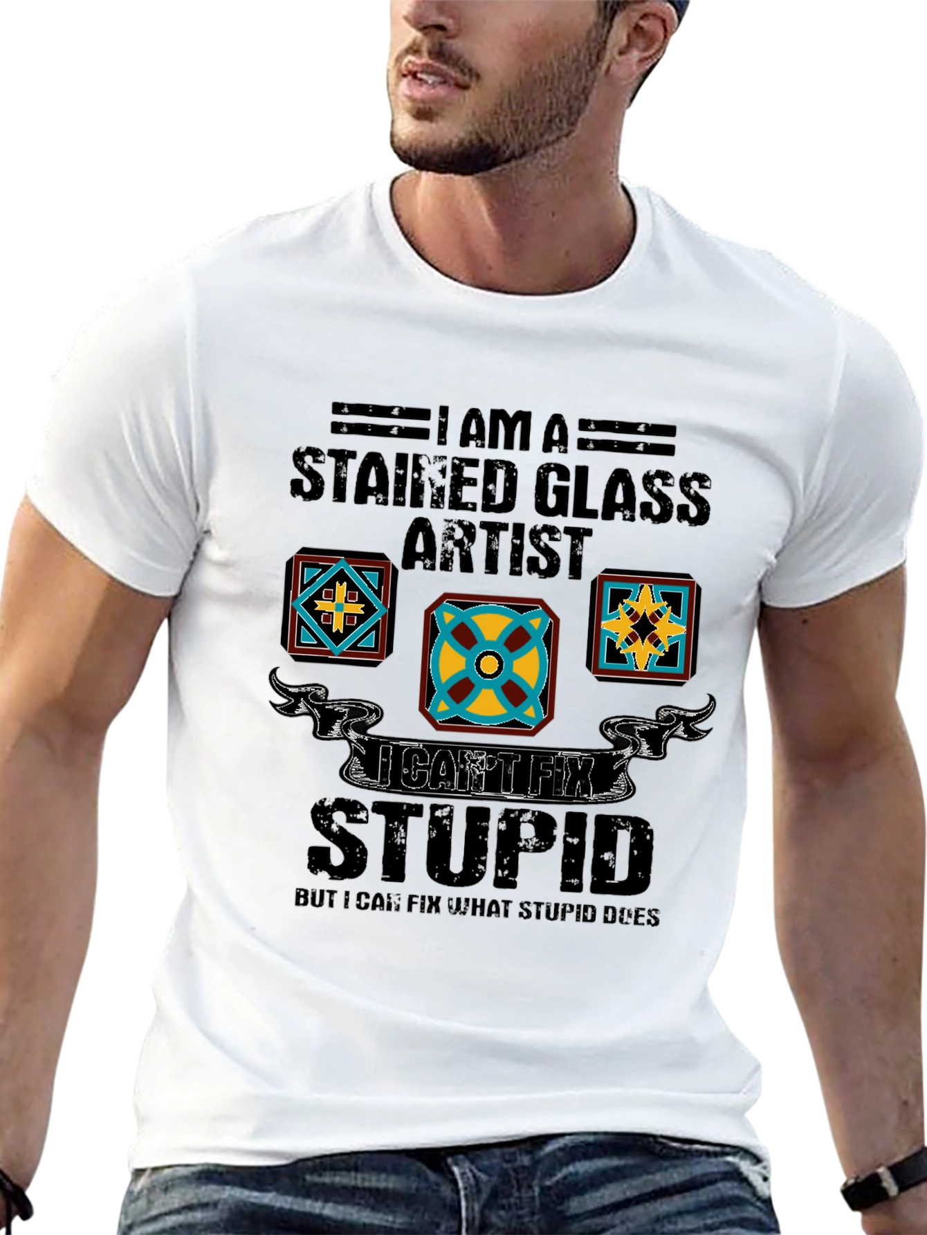 Camiseta Artista Vidrieras - No Puedo Arreglar la Estupidez