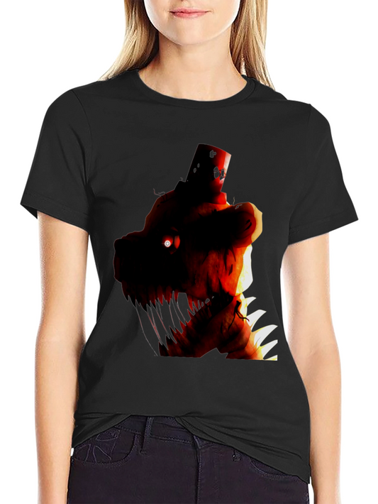 Camiseta Negra con Diseño Gráfico de Personaje Monstruoso