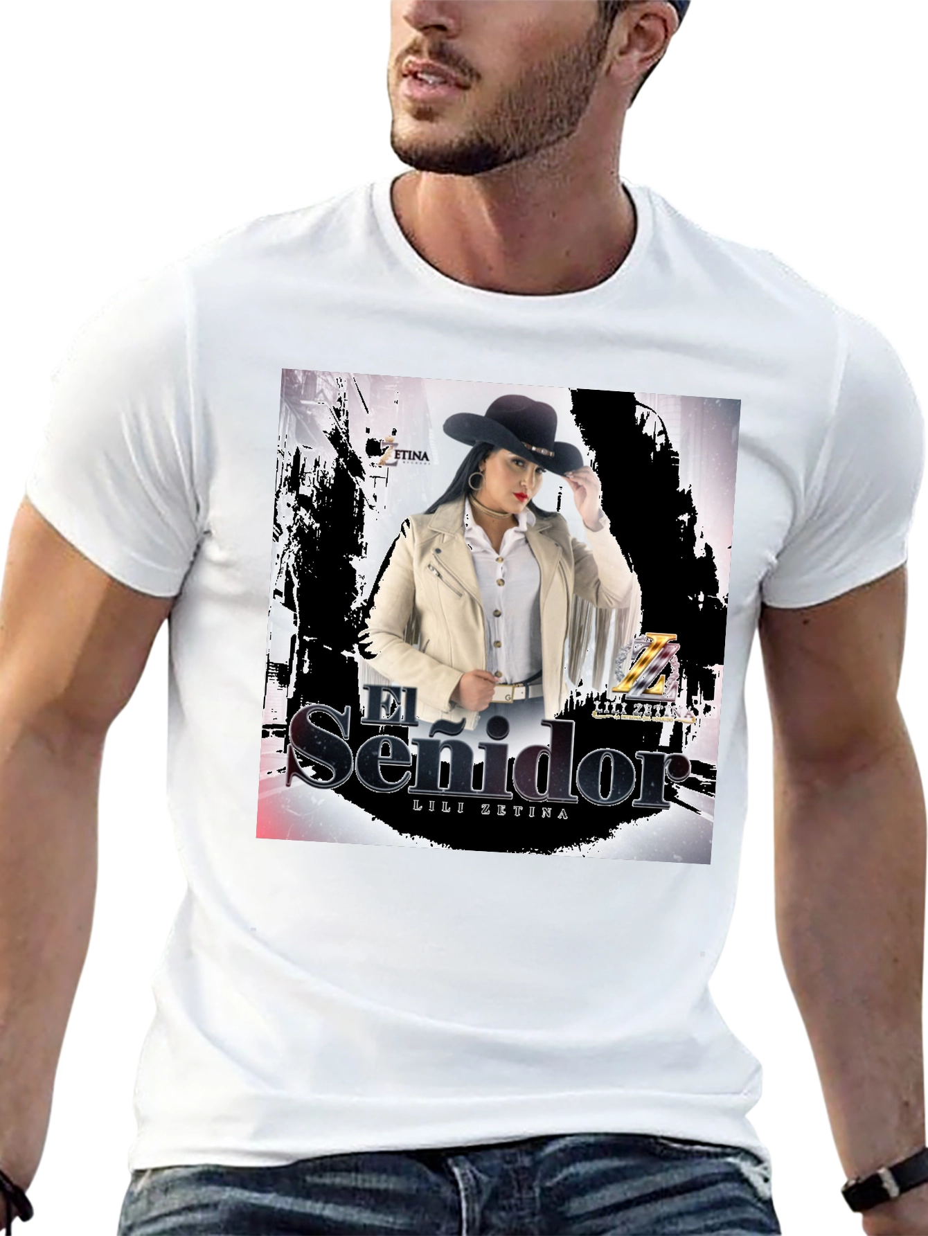 Camiseta Negra Unisex Lili Zetina El Senidor