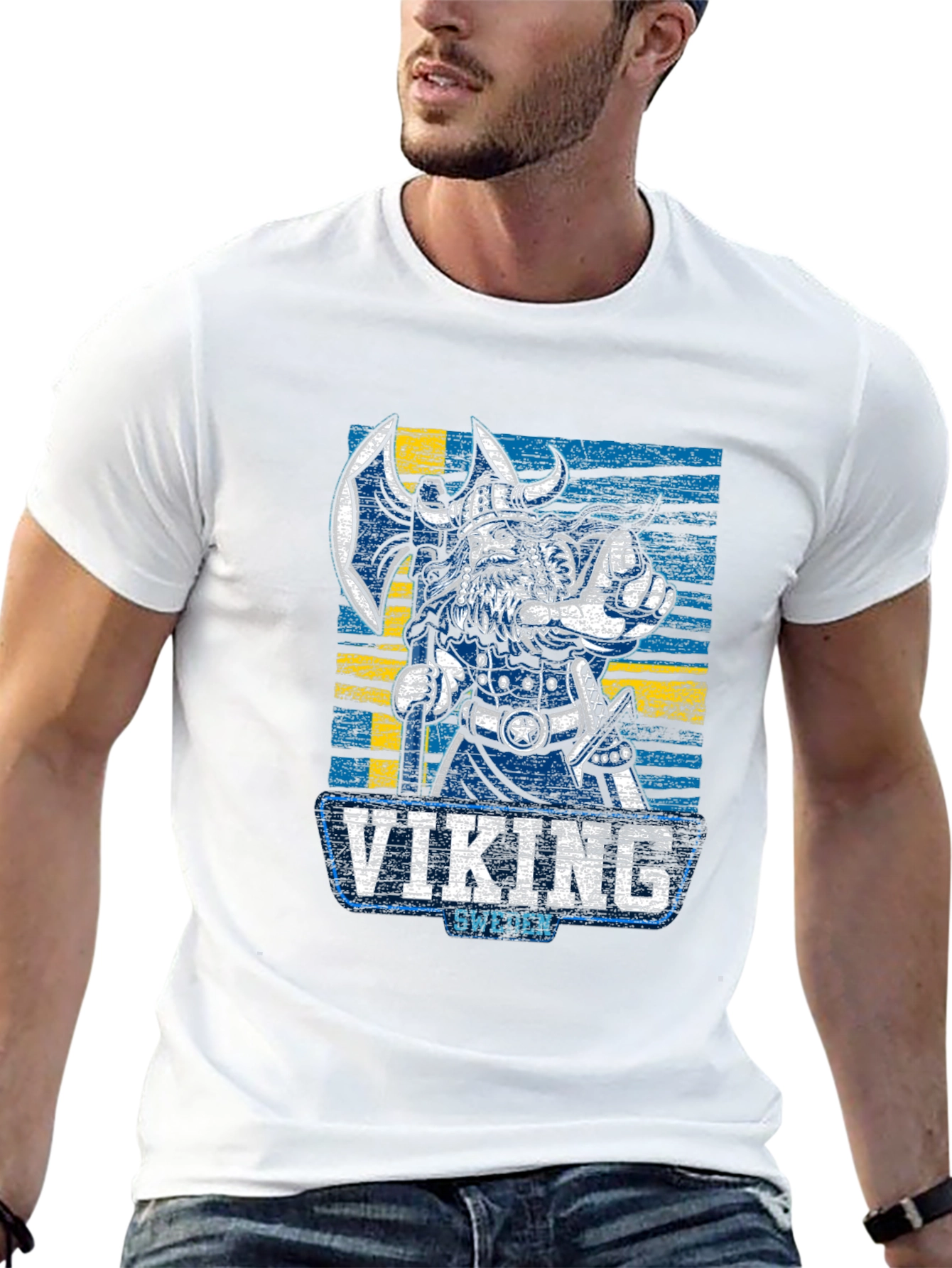 Camiseta Vikingo Suecia Diseño Único