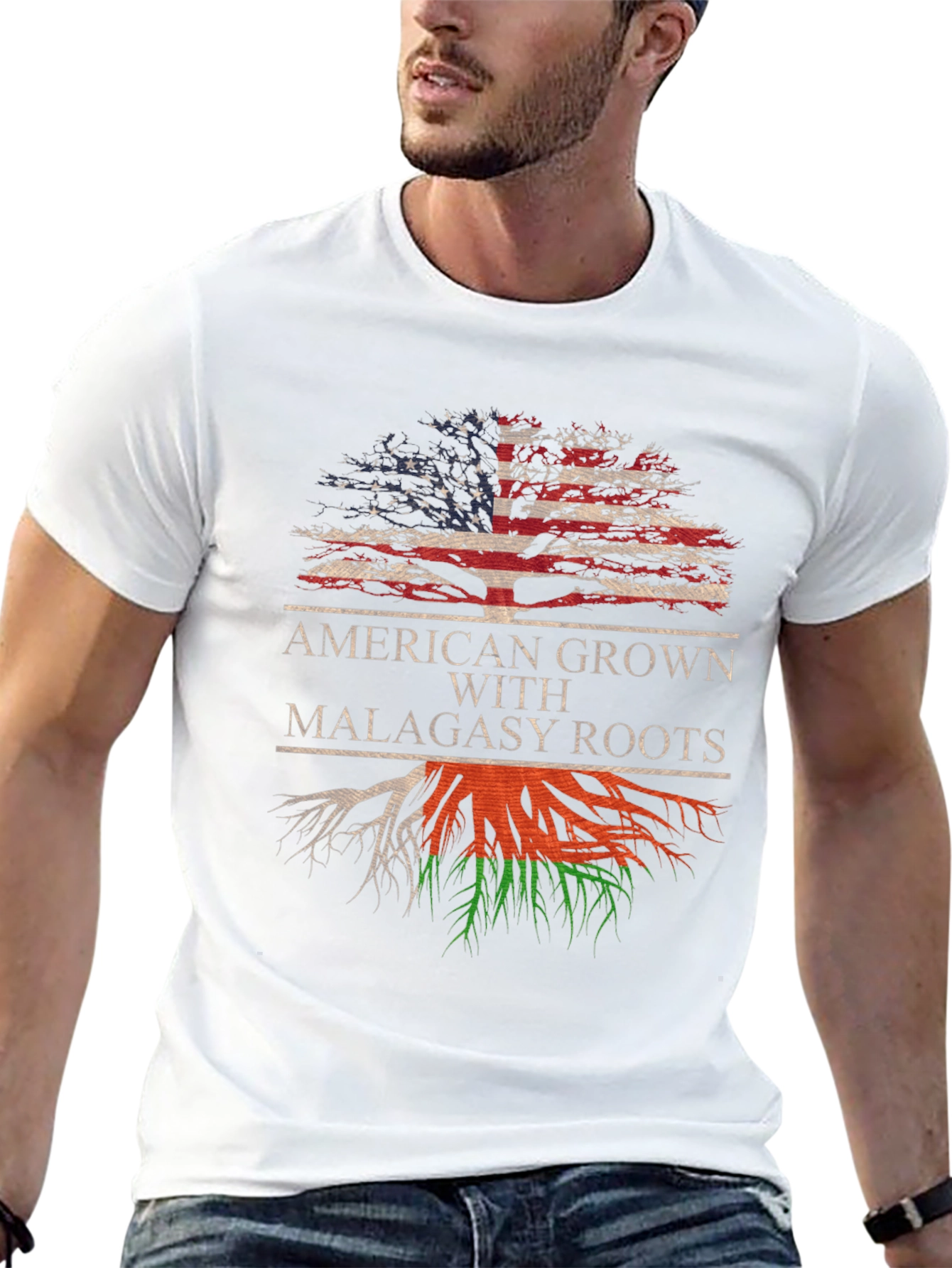 Camiseta American Grown Malagasy Roots