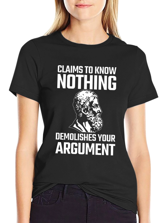 Camiseta Negra: No sé nada demuelo tu argumento