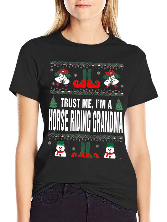 Camiseta Navideña Abuela Jinete