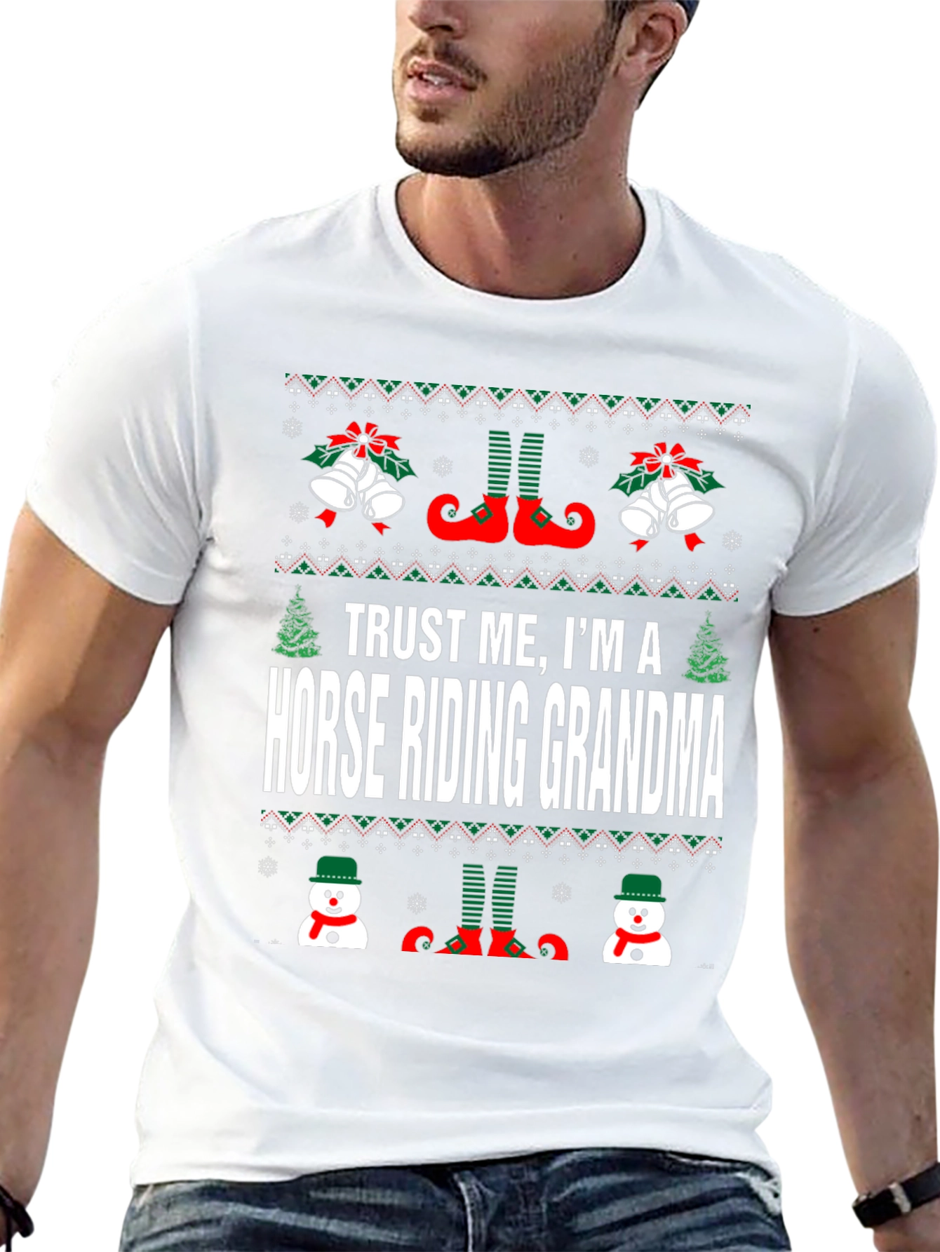 Camiseta Navideña Abuela Jinete