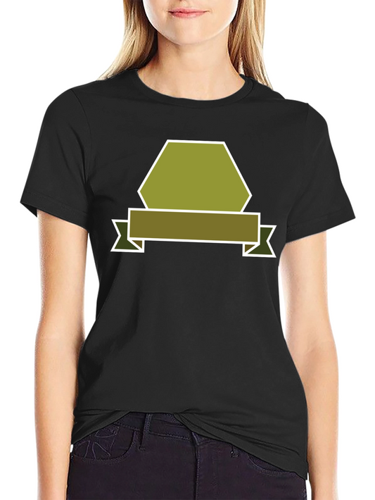 Camiseta Negra con Diseño Abstracto de Banner