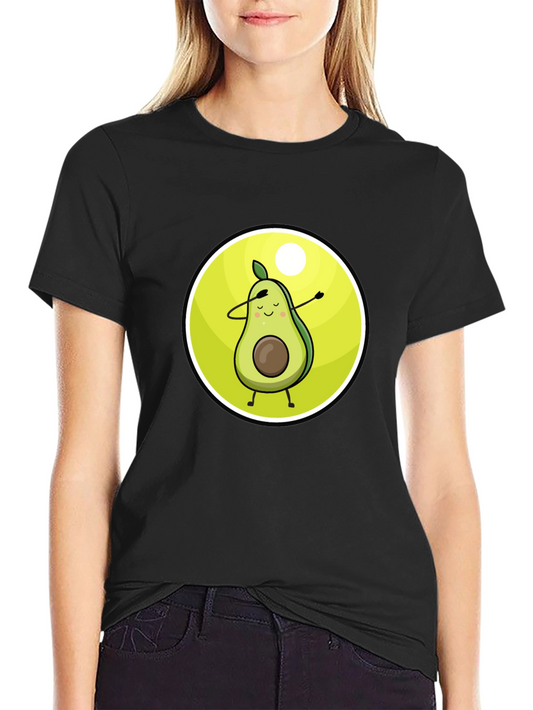 Camiseta Negra con Aguacate Dabbing