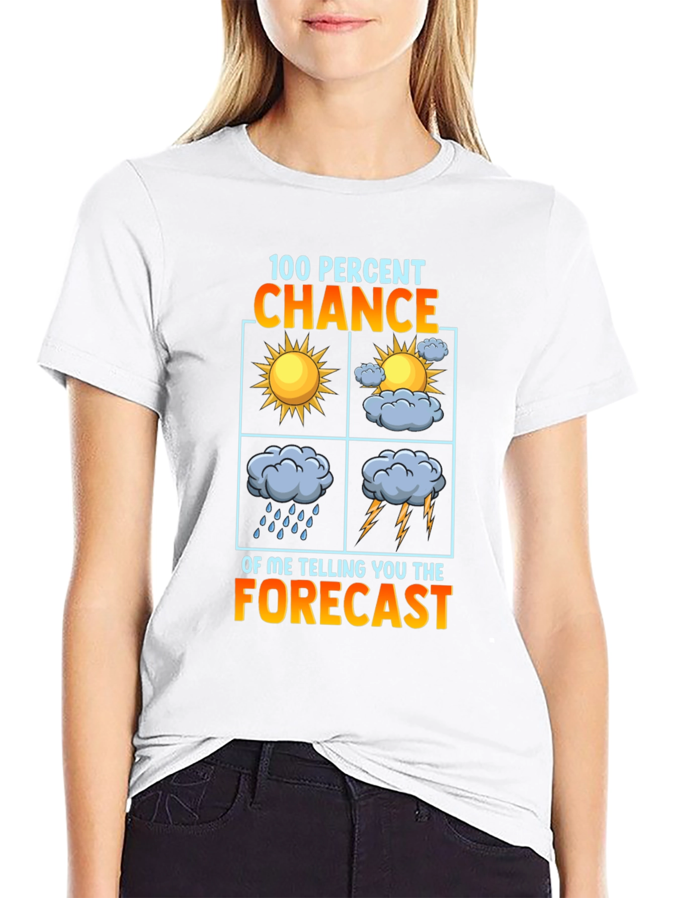 Camiseta Negra con Diseño del Tiempo - 100% Probabilidad