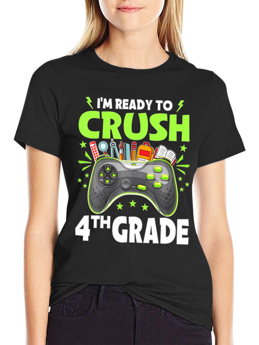 Camiseta Negra Gamer Regreso a Clases - 4to Grado