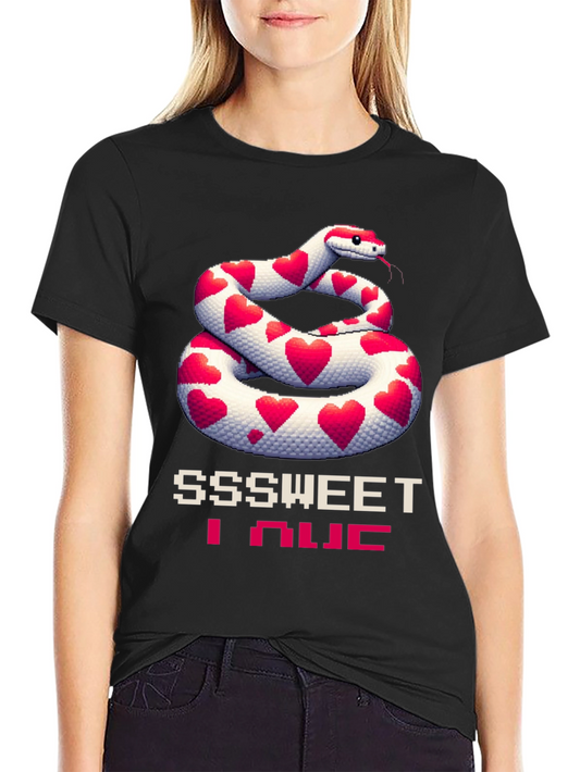 Camiseta Hombre SSSweet I Love: Serpiente Corazones