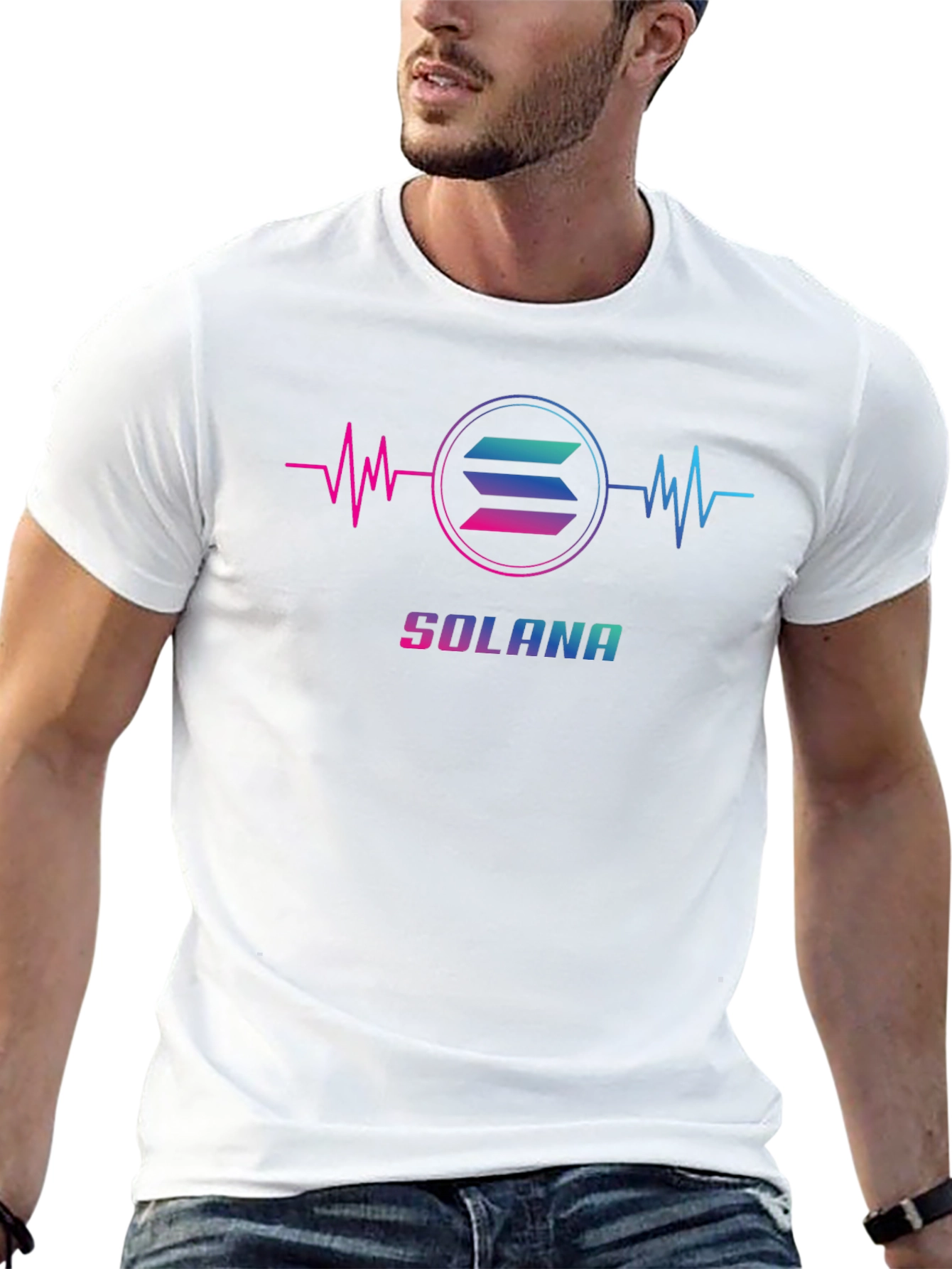 Camiseta Negra Solana Crypto para Hombre