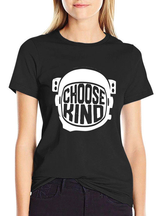 Camiseta Negra Choose Kind Astronauta Unisex