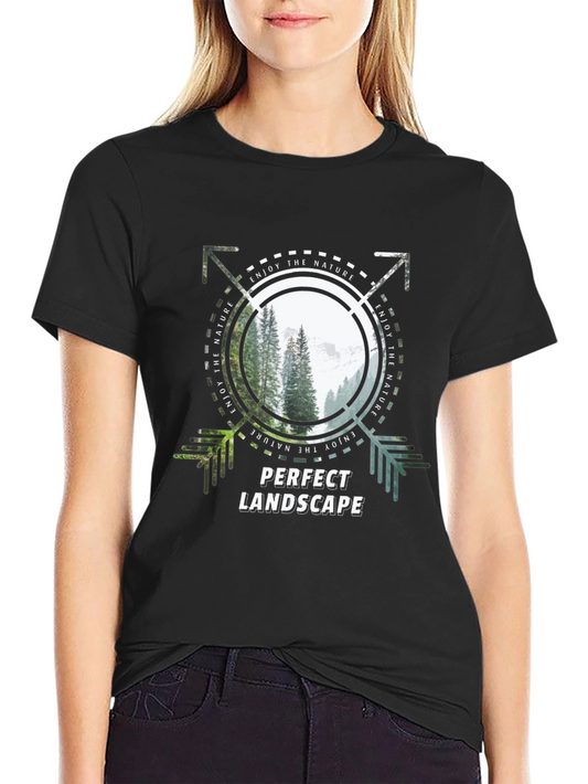 Camiseta Negra Perfect Landscape para Amantes de la Naturaleza