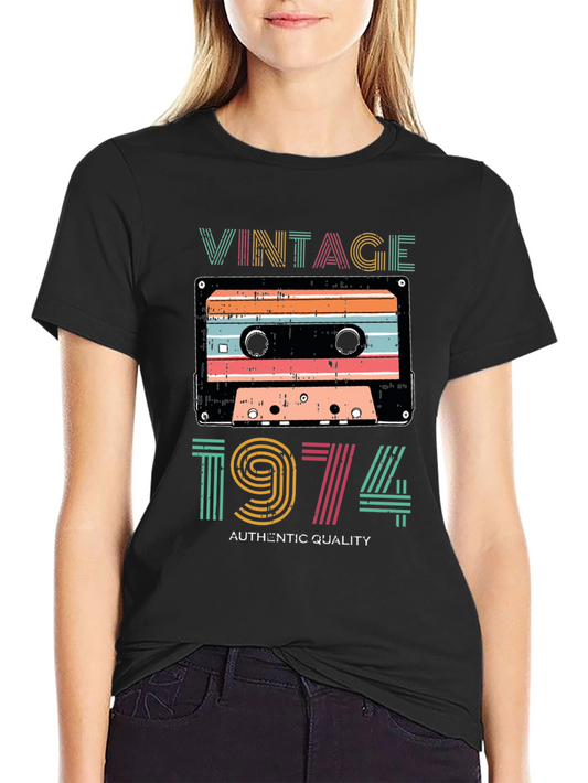 Camiseta Vintage 1974 Auténtica Calidad