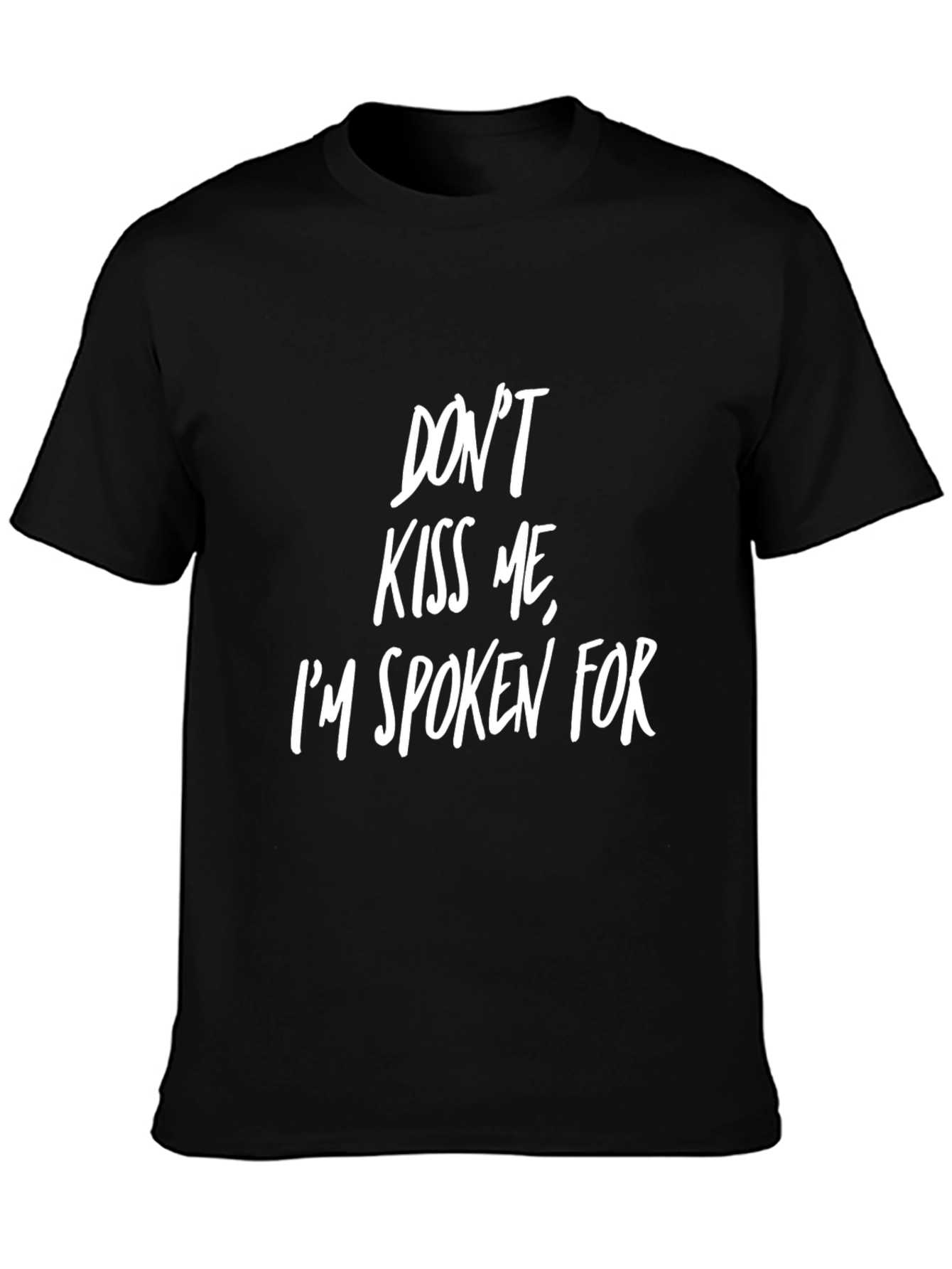 Camiseta Negra con Mensaje Divertido: Dont Kiss Me
