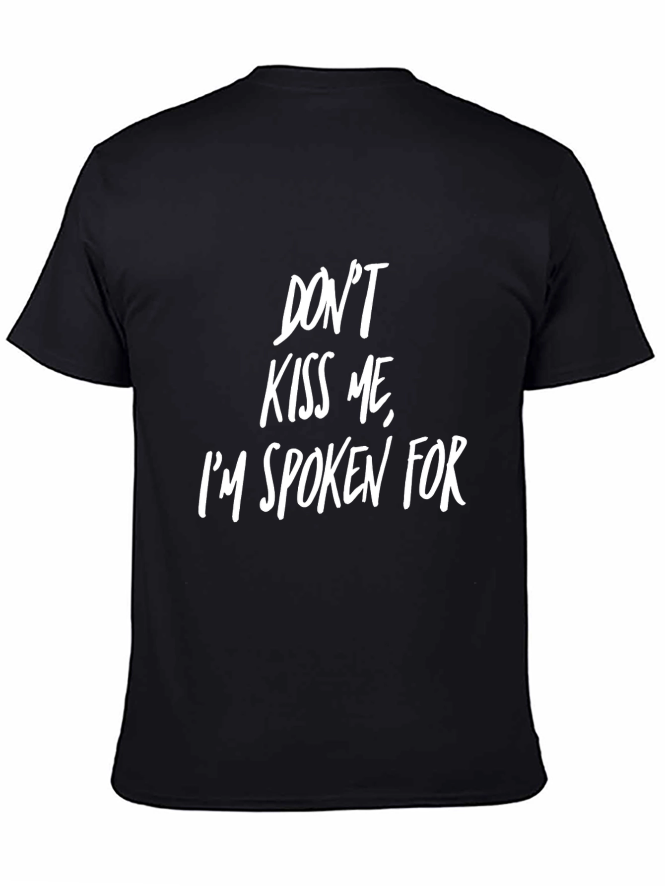 Camiseta Negra con Mensaje Divertido: Dont Kiss Me