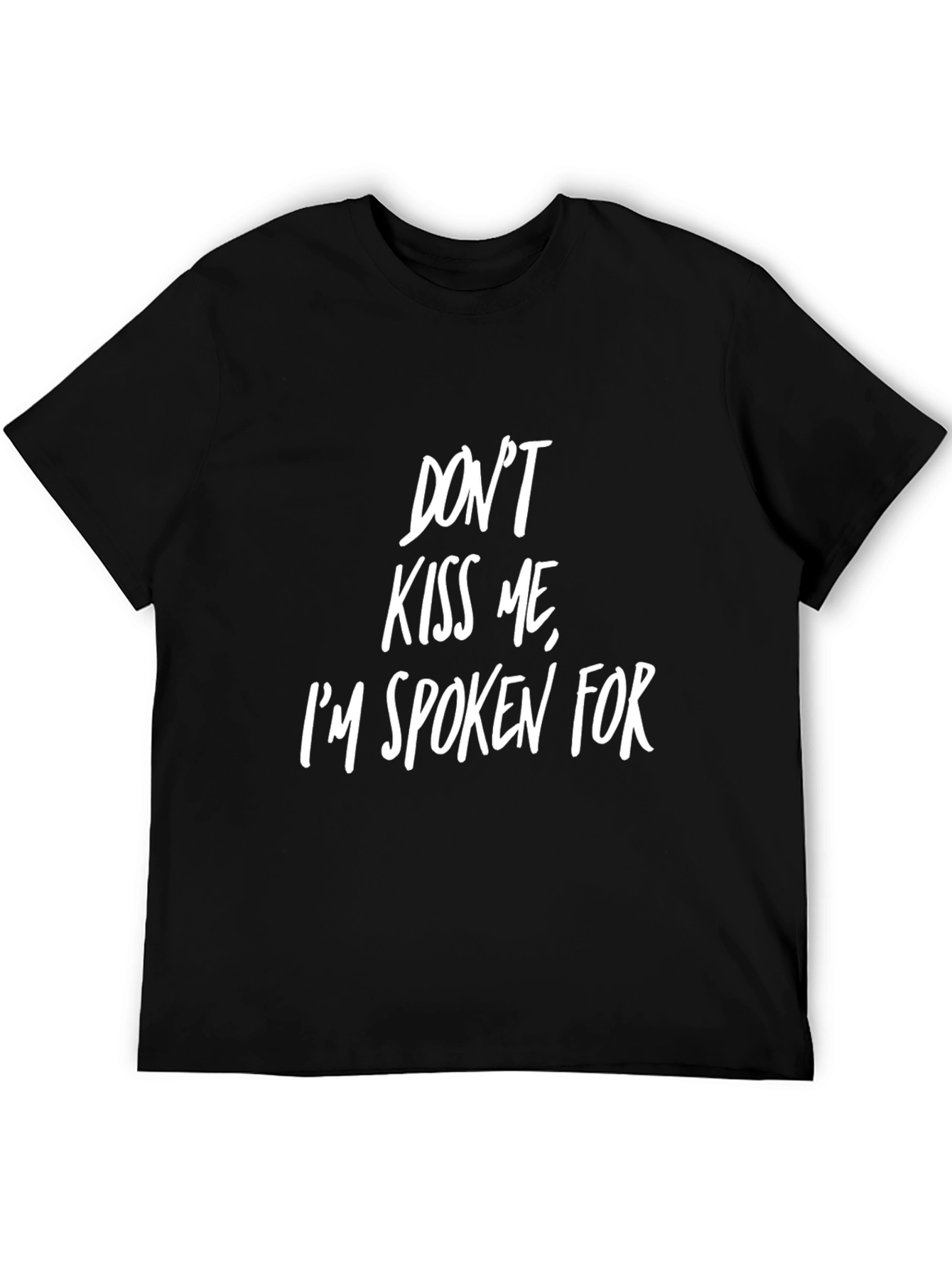 Camiseta Negra con Mensaje Divertido: Dont Kiss Me