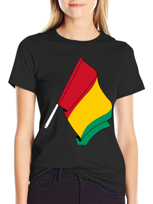 Camiseta Negra con Bandera Guinea