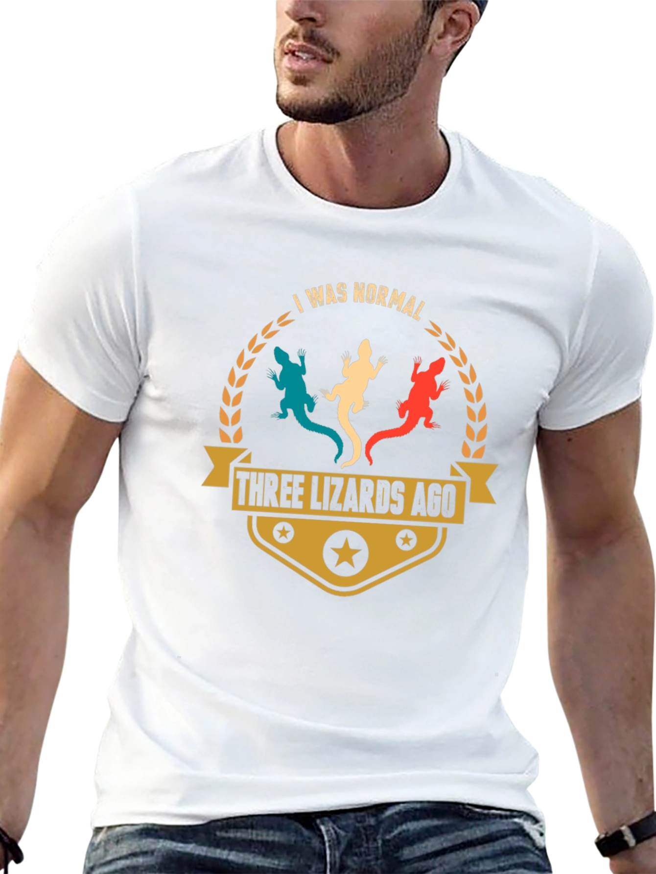 Camiseta Hombre Tres Lagartos Atrás Casual